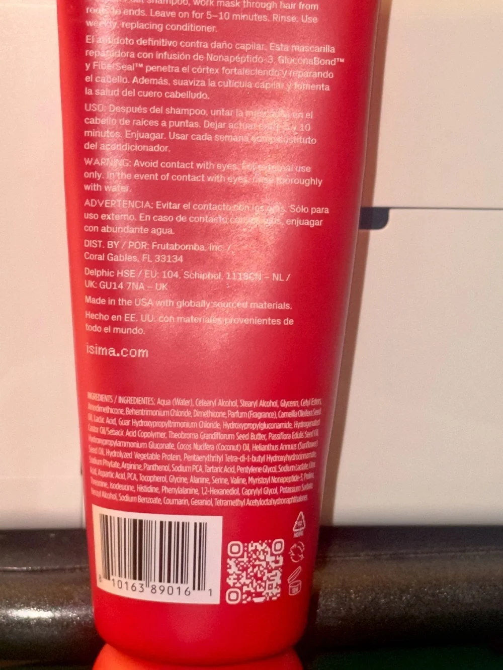 isima Súperbomba Triple Repair Peptide Mask - Red Tube